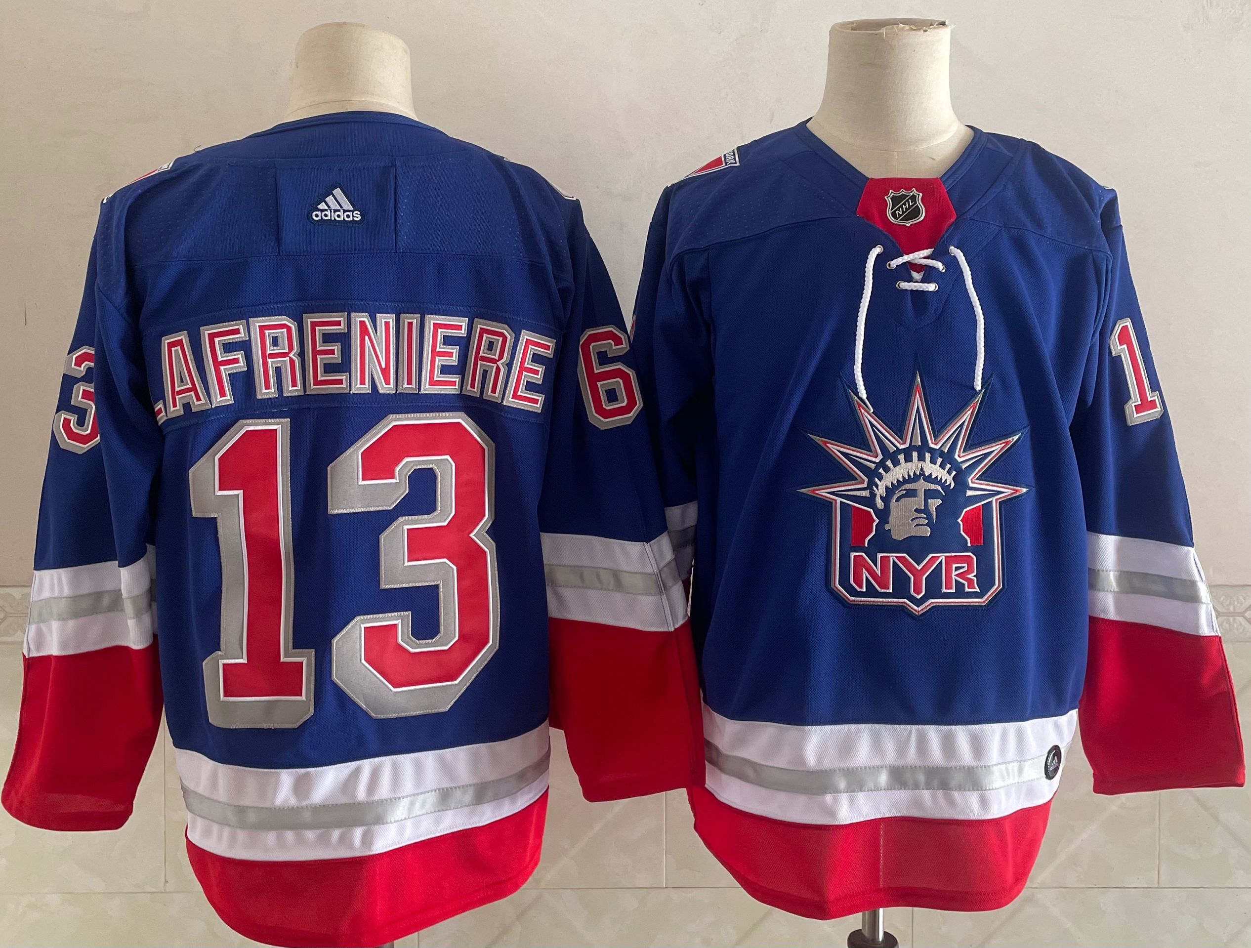 Men's New York Rangers Alexis Lafreniere #13 Blue Jersey